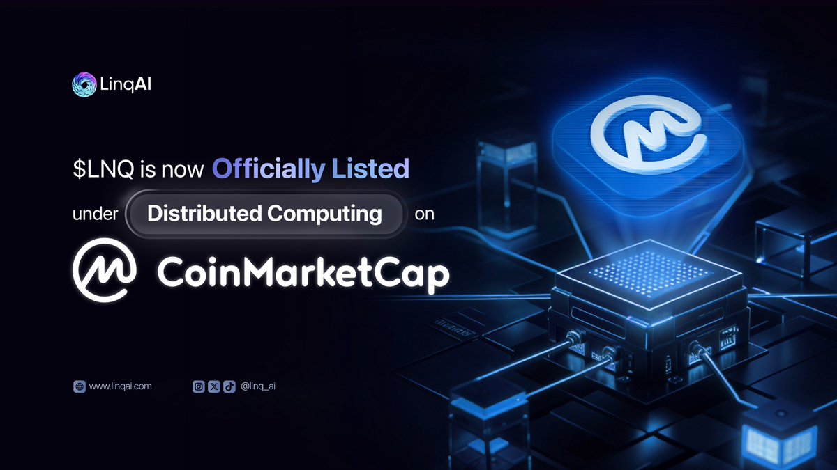 linq_ai's tweet image. 🚀 $LNQ is now listed under Distributed Computing on @CoinMarketCap
Decentralized AI isn’t the future—it’s already here.
🔗 coinmarketcap.com/currencies/lin…
$LNQ #DistributedComputing