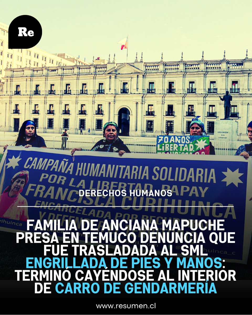 Cristina Llao Calcumil, su hermana menor, enfatizó en que, durante la última audiencia, donde el abogado defensor entregó antecedentes sobre la situación de Francisca Cirihuinca, «la Delegación Presidencial, defendió con uñas y dientes a las forestales
acortar.link/Q7QRDs