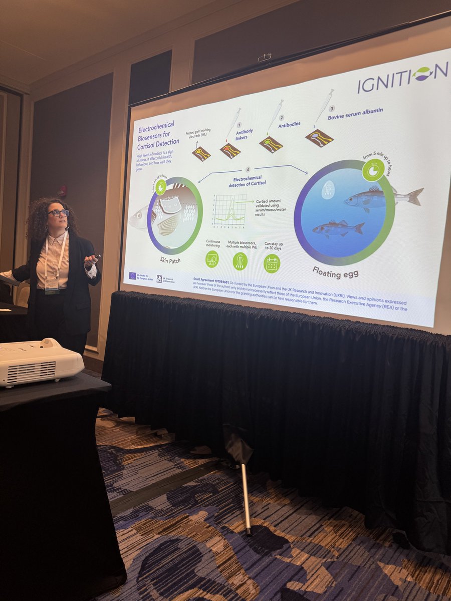 IGNITION (@ignition__eu) on Twitter photo 🚀 At #Aquaculture2025, Ana Visković (<a href="/easaqua/">European Aquaculture Society (EAS)</a> ) shared how <a href="/IGNITION__EU/">IGNITION</a> is driving sustainable aquaculture with real-time #biosensors + innovative solutions!
Huge thanks to Jackson Gross & everyone working toward a more sustainable future for #aquaculture! 🐟🦐
#Farm2Fork 🚀 At #Aquaculture2025, Ana Visković (<a href="/easaqua/">European Aquaculture Society (EAS)</a> ) shared how <a href="/IGNITION__EU/">IGNITION</a> is driving sustainable aquaculture with real-time #biosensors + innovative solutions!
Huge thanks to Jackson Gross & everyone working toward a more sustainable future for #aquaculture! 🐟🦐
#Farm2Fork