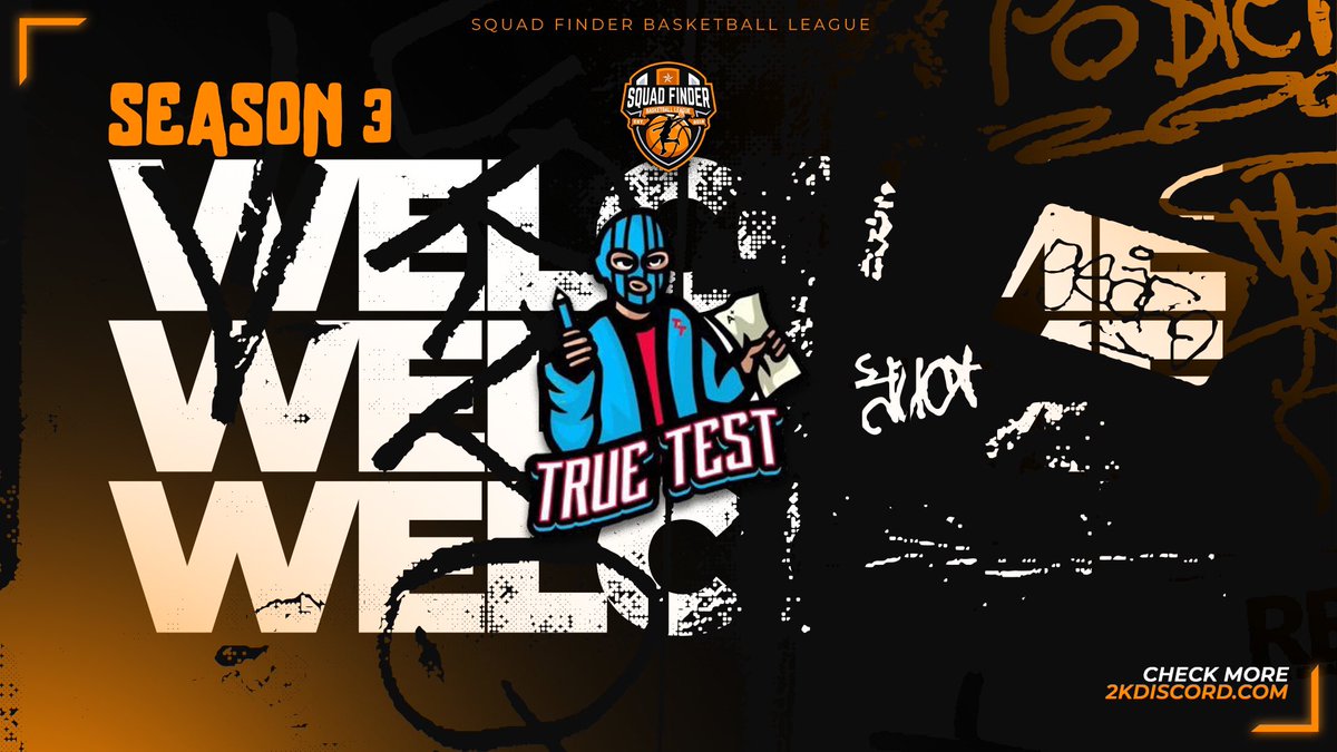 We would like to welcome “True Test ” to Season 3!

Team Captain - @Gohard_219

Thank you for playing with us! We wish you guys success this season! 

Preseason tournament starts this weekend! Deadline to be registered is Friday! 

Register ⬇️
2kdiscord.com/complete-regis…
