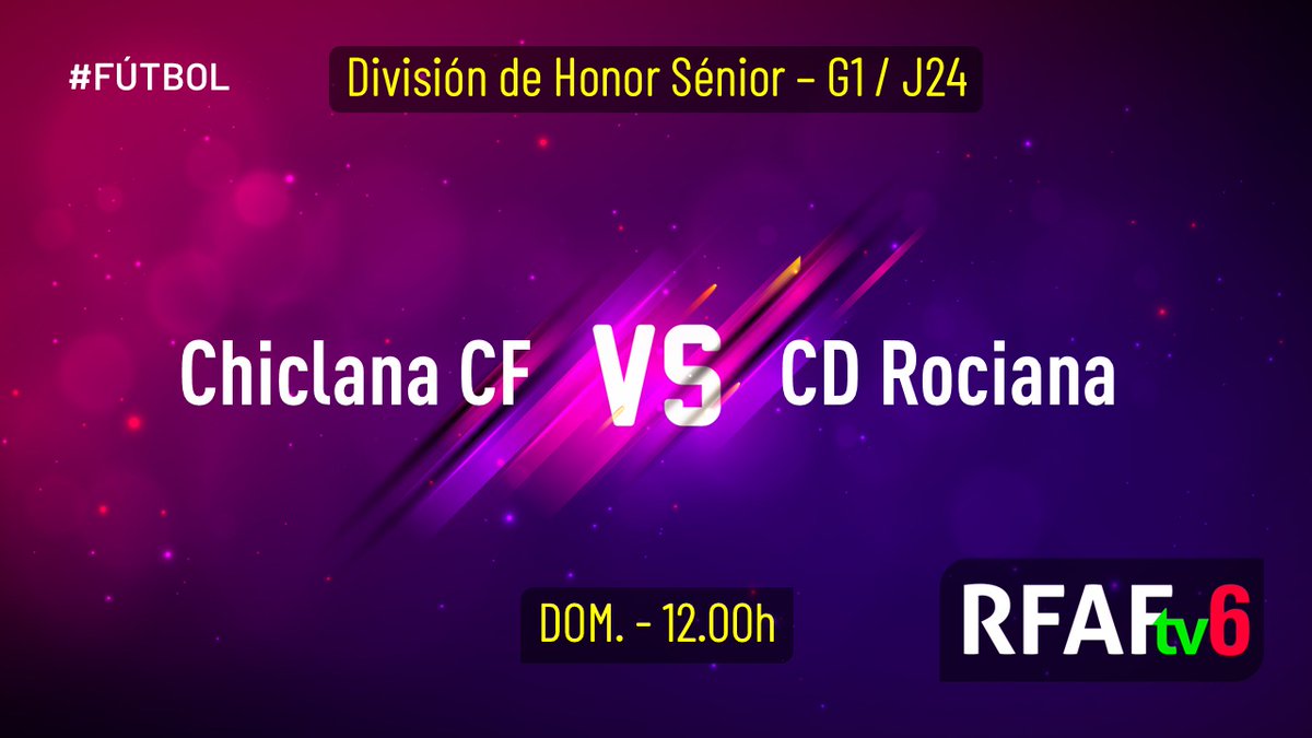 RFAF's tweet photo. 🤩 𝘓𝘭𝘦𝘨𝘢 𝘶𝘯 𝘥𝘰𝘮𝘪𝘯𝘨𝘰 𝘥𝘦 𝘦𝘮𝘰𝘤𝘪𝘰𝘯𝘦𝘴

⚽️🥅Súper Partidos desde las 12.00 h.

⚔  @AcademiaUDA 🆚  #CDMinera 
⚔ @Chiclana_CF 🆚 @CDRocianaAth 
⚔ @CDVirgiliCadiz 🆚 @Alcala_FS 
⚔  @bujalancefs 🆚 #RealSociedadPantera

📺 Directo #RFAFtv

💟 #Fútbol #Futsal https://t.co/RCKRvpl2x3