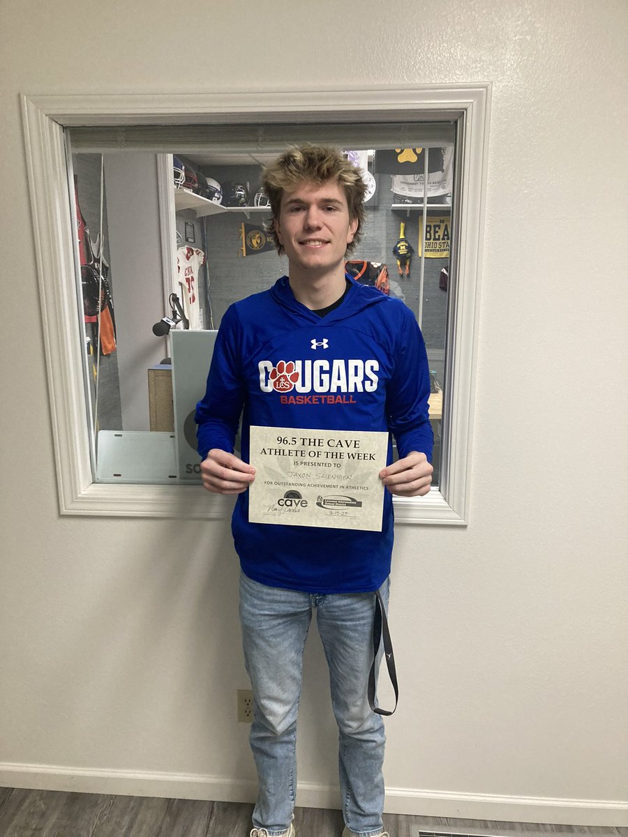 Congrats to Jaxon Salenbien of <a href="/LCSBoysHoops/">LCS Boys Basketball</a> on being named the <a href="/LISDTECHCenter/">LISD TECH Center</a> Athlete of the Week this morning on "Inside the Cave".