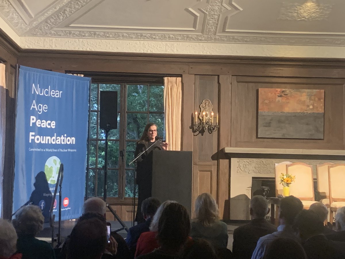 napf's tweet photo. Incredible #KellyLecture, our 20th, by @AnnieJacobsen, author of Nuclear War: A Scenario. Part of our #ChooseHope Symposium, co-organized with @SGI_OUNA. Stay tuned for video and more. https://t.co/ZhkQEnySKY