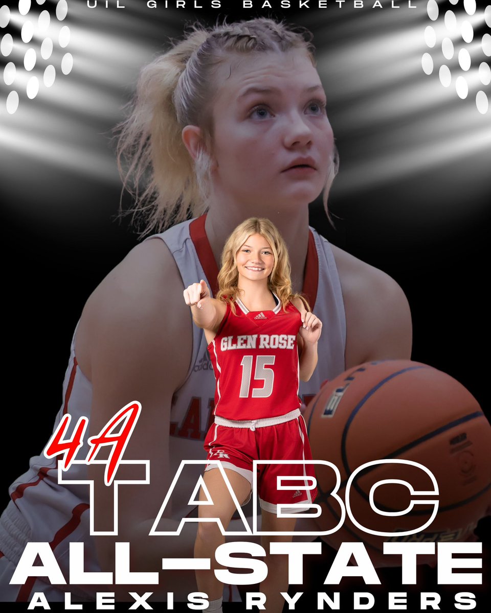 Congrats to Alexis Rynders for being selected to the TABC 4A All State Team!  TABC only takes the top 20 girls in the state. Huge honor!  #Rise_up