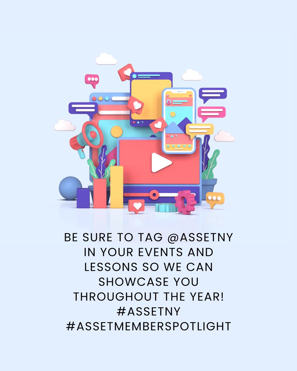 We are less than 2 weeks away from ASSET’s 25th Annual Technology Conference!  In honor of all things tech, let’s check out our Member District @hauppaugeschools in action!   

Tag us in your events and lessons so we can highlight you throughout the year!
#assetmemberspotlight