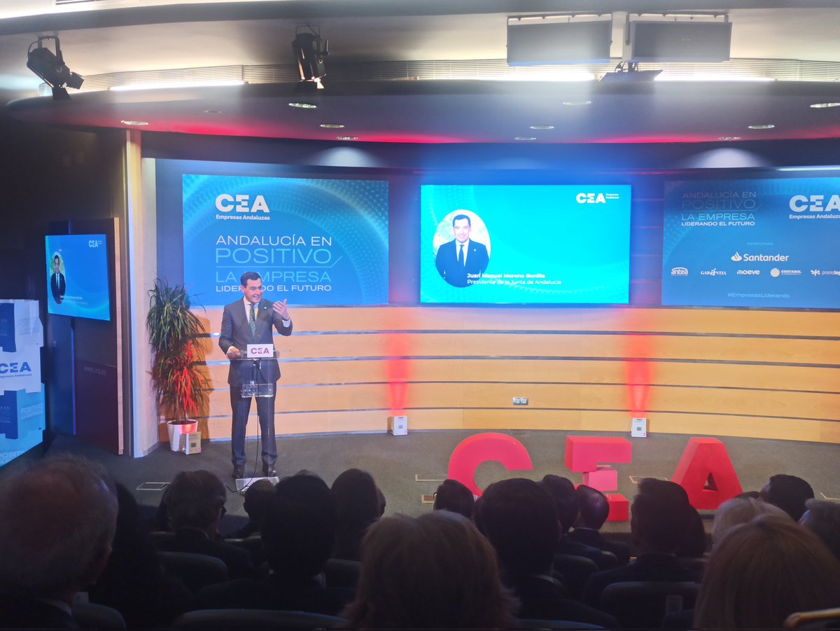 ForestalesAndalucía (@forestalesaaef) on Twitter photo Concluye el Foro empresarial de <a href="/CEAes_/">CEA</a> 'Andalucía en positivo, la empresa liderando el futuro', donde se ha hablado de retos, oportunidades e internacionalización de las empresas andaluzas. Clausura el presidente de la <a href="/AndaluciaJunta/">Junta de Andalucía</a> , <a href="/JuanMa_Moreno/">Juanma Moreno</a>
#EmpresasLiderando Concluye el Foro empresarial de <a href="/CEAes_/">CEA</a> 'Andalucía en positivo, la empresa liderando el futuro', donde se ha hablado de retos, oportunidades e internacionalización de las empresas andaluzas. Clausura el presidente de la <a href="/AndaluciaJunta/">Junta de Andalucía</a> , <a href="/JuanMa_Moreno/">Juanma Moreno</a>
#EmpresasLiderando