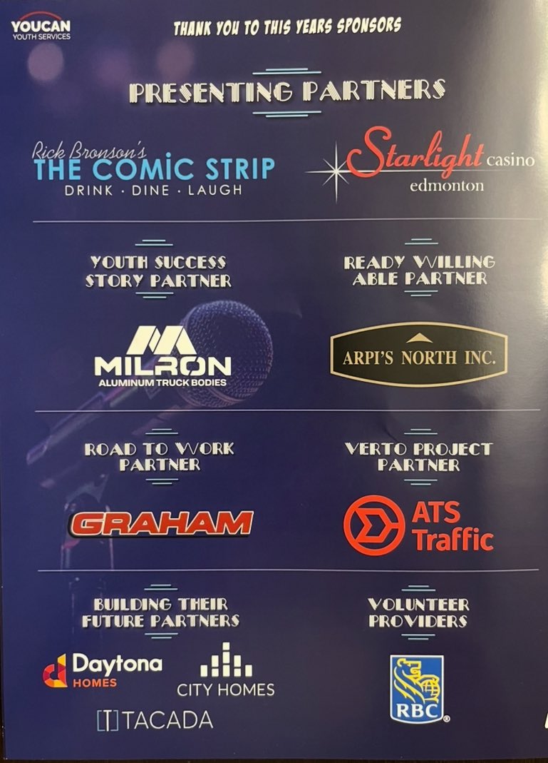 Proud sponsor for YouCan Youth Services 
#youcanyouthservices