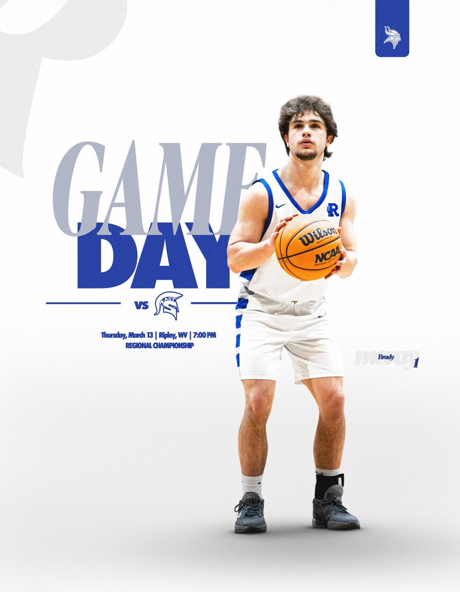 Game Day! Regional Championship!

This is the 9th meeting between Ripley &amp; Greenbrier East. Ripley has the lead 5-3 with the last meeting being in 2012.

🆚 Greenbrier East High School
📍 Ripley High School
⌚️ 7:00 Varsity
🎥  Fan Hudl
📻 WCEF 98.3 The Bull

#GoVikes #VikingHoops