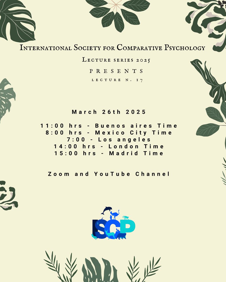International Society for Comparative Psyhology tweet media
