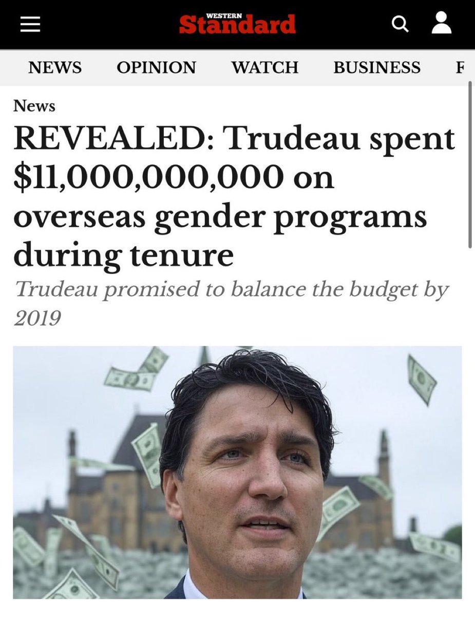 El gobierno de Trudeau gastó más de 11 mil millones de dólares en iniciativas feministas y de género en el extranjero, imagínate dentro🤬