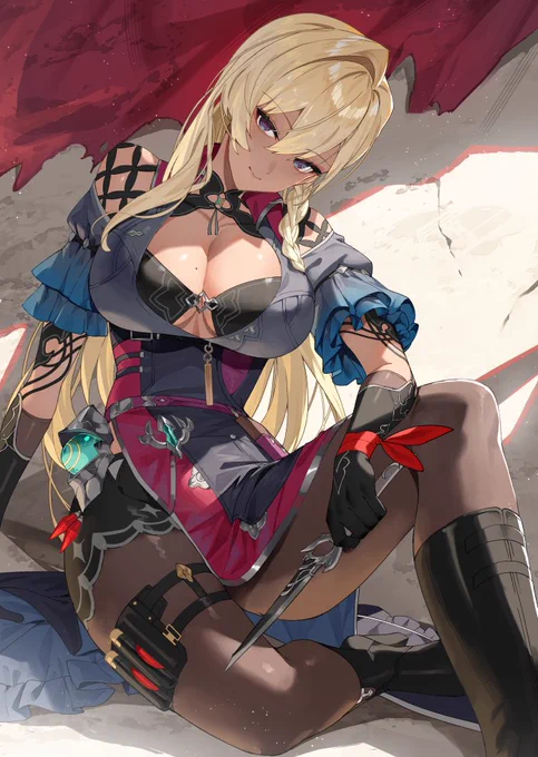 #ユミアのアトリエ イラストリレーでニーナさんを描かせていただきました。よろしくお願いします。とってもセクシー! 