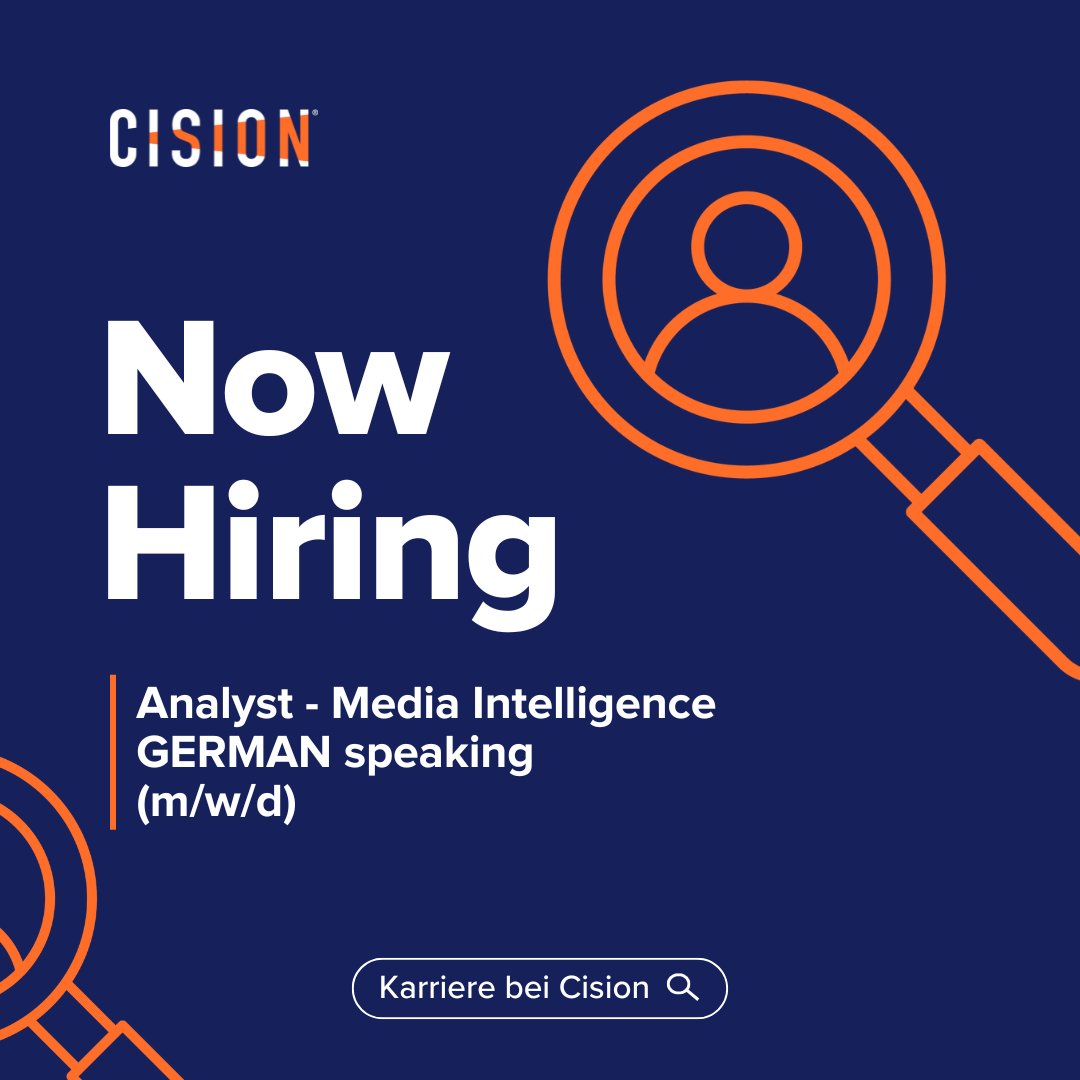 📢 Wir suchen dich! 🎯 Analyst Media Intelligence (m/w/d) – Deutschsprachig

🎯 Jetzt bewerben &amp; Karriere starten! 👉 brnw.ch/21wRiOp

#Cision #Jobangebot #MediaIntelligence #Analyst #Karriere