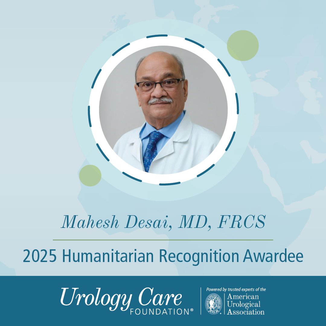 🎉 Help us congratulate Mahesh Desai, MD, FRCS, the recipient of our 2025 Humanitarian Recognition Award! Dr. Desai made history in the late 1970s by performing India’s first minimally invasive kidney stone removal procedure. 

Click to learn more 👉 bit.ly/3DFyKDP