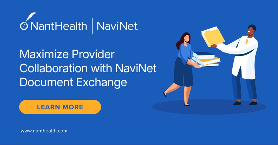 NantHealth's tweet image. Streamline care coordination with digital document exchange. Care gaps cause delays—NaviNet Document Exchange helps close them with secure, efficient communication. Empower your network today. Learn more: hubs.ly/Q03b7S7J0 
#Healthcare #DigitalExchange