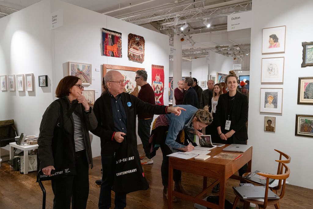 It’s hard to think of any two people who have been more supportive of the fair and the entire field of Outsider Art than Roberta Smith and Jerry Saltz.

Always great to see them. Thanks guys…we love you!!