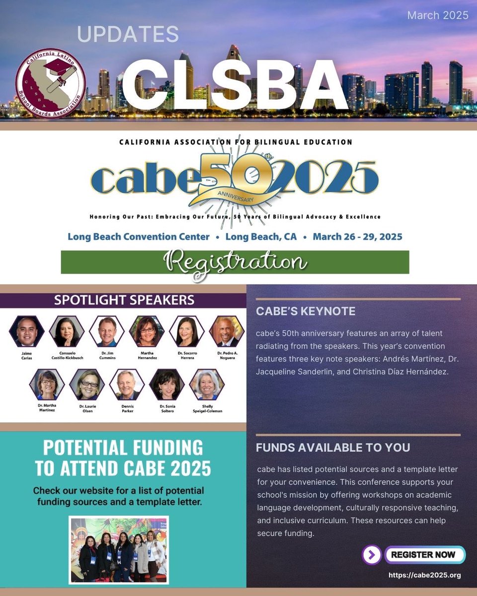 🎉 50 Years of Bilingual Advocacy &amp; Excellence! 🎉

For half a century, CABE has been at the forefront of bilingual education, empowering educators, students, and communities. Join us at CABE 2025 from March 26-29 in Long Beach, CA, as we celebrate this milestone and look ahead