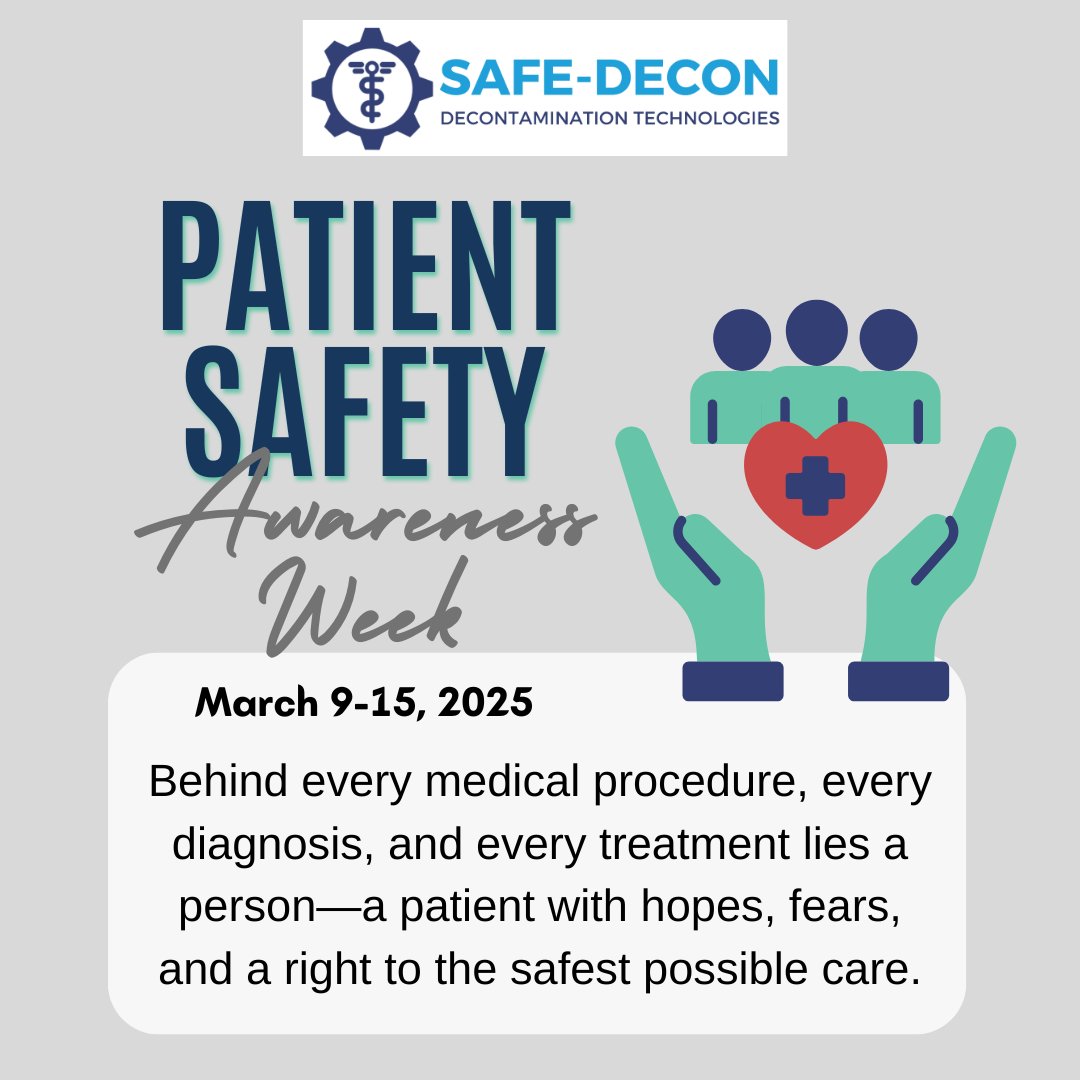 SafeDecon's tweet image. At Safe Decon, by ensuring the safe decontamination and disposal of medical waste, we help reduce infection risks, protect healthcare workers, and create a safer environment for patients.

#PatientSafety #PSAW #PatientSafetyAwarenessWeek #Healthcare #SafeCareForAll #SafeDecon