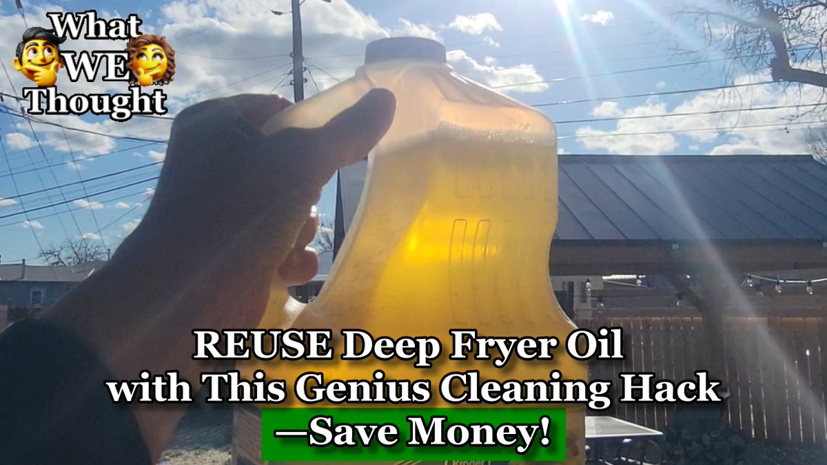 whatwethought2's tweet photo. REUSE Deep Fryer Oil with This Genius Cleaning Hack—Save Money! https://t.co/owzbr9mEbH via @YouTube #deepfryer #oil #cleaning #reuse #savemoney #whatwethought #hack #save https://t.co/HEMTFobRJ8