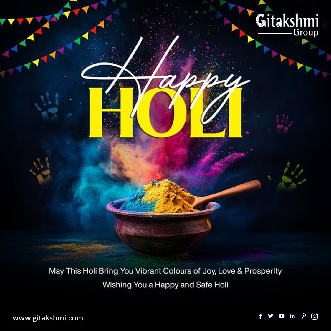gitakshmi's tweet photo. Wishing you a Holi filled with color, joy, and laughter! May this festival bring happiness, love, and unforgettable moments. Celebrate with kindness and make memories that last forever. Happy Holi! 

#HappyHoli #HolikaDahan #Holi2025  #FestivalOfColors #CelebrateWithJoy https://t.co/skndZrkVXh
