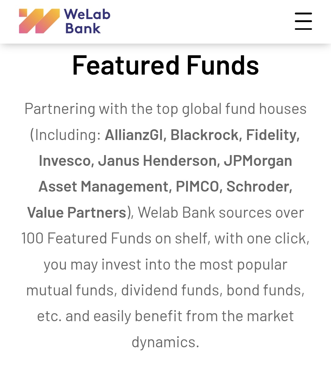 ChartNerdTA's tweet image. DYK : $VELO 👇

#Lightnet partner #WeLab within the virtual banking licence application via the BOT is supported by feature funds from the likes of :

🔸️Blackrock (USA)
🔸️Fidelity (USA)
🔸️JP Morgan (USA)
🔸️PIMCO (USA)
🔸️AllianzGL (London)
🔸️Janus Henderson (London)