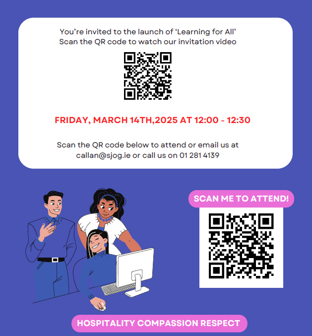 sjogcs's tweet image. You're Invited!
Join us for the launch of #Learning for all, Callan Institute’s eLearning modules, designed with and for people who have an #intellectualdisability !
📷 When? Friday 14th March 2025
📷 Time? 12:00 PM- 12:30 PM
📷 Where? Online (Zoom)
us02web.zoom.us/j/88918338649