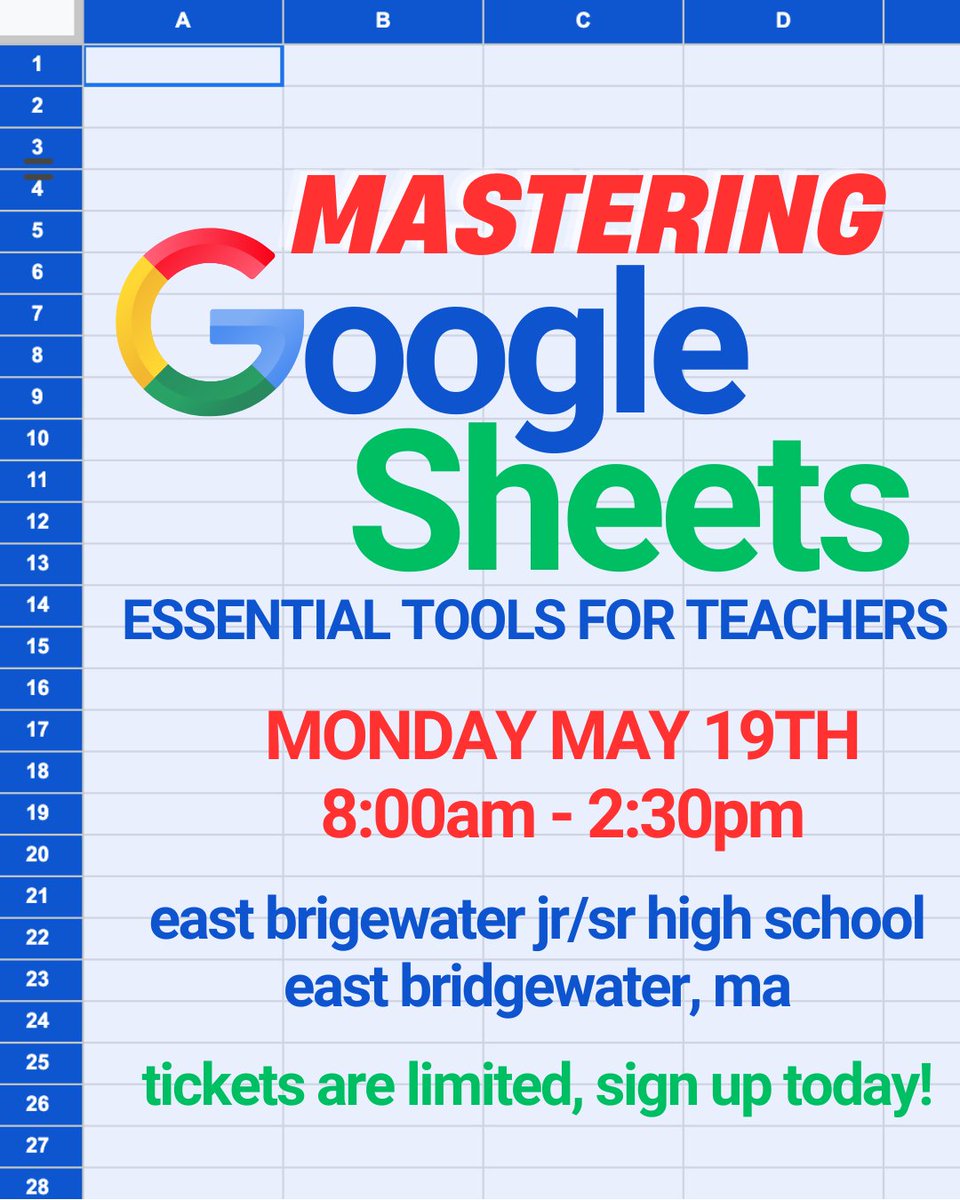 We had a fantastic day in East Bridgewater last week Tinkering and Creating with AI. They are wonderful hosts, providing a great space, and preparing breakfast and lunch for all workshop attendees!

So we are running it back...new date, new topic...
MASTERING GOOGLE SHEETS: