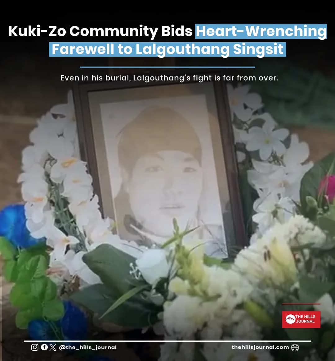 jon_suante's tweet photo. Keithelmanbi residents gathered to pay their last respects to Lalgouthang Singsit, a member of the Kuki-Zo community who lost his life during a clash over the enforcement of the Centre’s Free Movement policy on March 8. 
https://t.co/wIKnbqoHNT https://t.co/0VuJCDv9KH