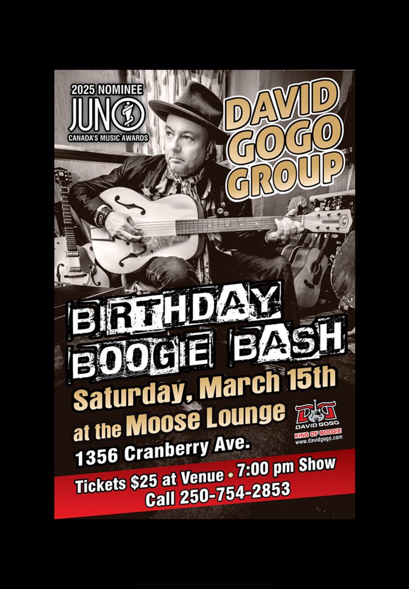 This Saturday! Early start! Boogie! <a href="/1069thewolf/">106.9 The Wolf</a> <a href="/NanaimoNewsNOW/">NanaimoNewsNOW.com</a> <a href="/cbcmusicblues/">SNB on CBC</a>