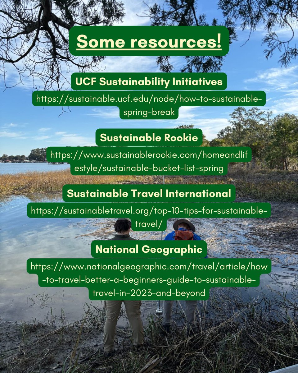 Happy Spring Break!

Here are some tips, tricks, and resources to help you help our planet during your travels.🌞