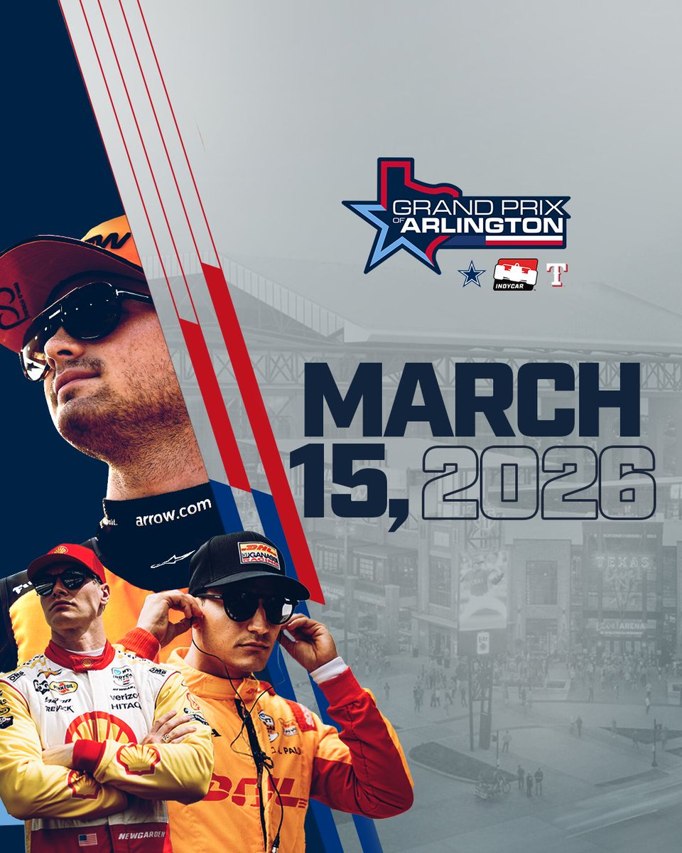 Arlington_GP's tweet image. Racing history begins here 🏎️

The inaugural @IndyCar Grand Prix of Arlington hits the streets March 15, 2026!