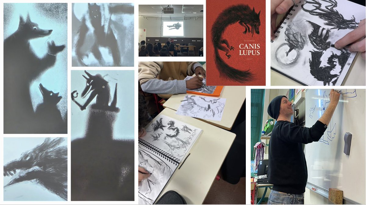 Mélie Jouassin (@jouassin_melie) on Twitter photo J1⃣ ProjetACTE "Le loup des arts aux sciences" au <a href="/LangevinLycee/">Lycée Paul Langevin - Suresnes</a> / 1ère #HDA #SVT & #ArtsP
- Conférence dessinée sur le 🐺 par Raphaël Baud des éditions 🍫 et Nicolas Duffaut ✏️
- Workshop #ArtsPla
- Chasse aux loups au <a href="/MuseeLouvre/">Musée du Louvre</a> #HDA
<a href="/daacversailles/">@DAACversailles</a> <a href="/gep_artspla/">Arts plastiques de l'académie de Versailles - GEP</a> J1⃣ ProjetACTE "Le loup des arts aux sciences" au <a href="/LangevinLycee/">Lycée Paul Langevin - Suresnes</a> / 1ère #HDA #SVT & #ArtsP
- Conférence dessinée sur le 🐺 par Raphaël Baud des éditions 🍫 et Nicolas Duffaut ✏️
- Workshop #ArtsPla
- Chasse aux loups au <a href="/MuseeLouvre/">Musée du Louvre</a> #HDA
<a href="/daacversailles/">@DAACversailles</a> <a href="/gep_artspla/">Arts plastiques de l'académie de Versailles - GEP</a>