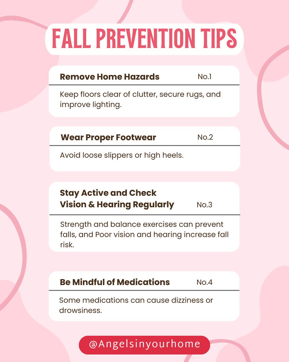 AngelsInUrHome's tweet image. Falls are the leading cause of brain injuries in older adults—let’s prevent them!

Protect your brain, stay safe, and help loved ones prevent falls! ❤️

#BrainHealth #FallPrevention #SeniorSafety #AngelsInYourHome