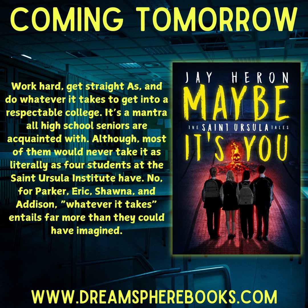 DreamsphereBook's tweet photo. Maybe It’s You by Jay Heron comes out tomorrow!

This is a dark YA thriller featuring an LGBTQ+ cast facing an unknown killer!

https://t.co/PxKwXbA4ib

#yathriller #yareads #yabooks #yabookrecs #yalit #ireadya #thriller #darkthriller #queerbooks https://t.co/JPM7gIWmMC