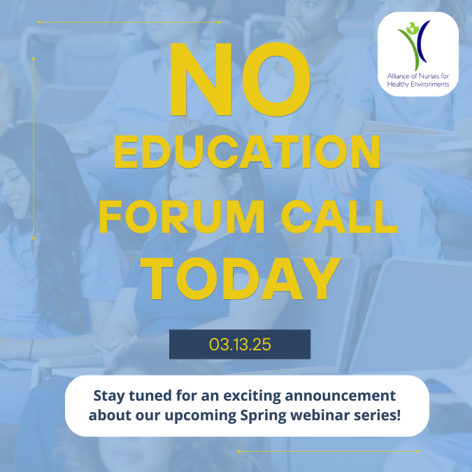 Important announcement! There will be no education forum call today, but STAY TUNED for an exciting announcement regarding an upcoming spring webinar series ☀️☀️