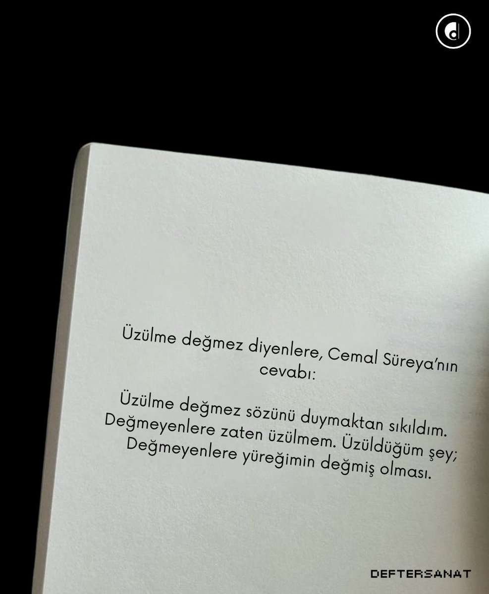 Okuduğum en doğru gerçek Cemal Süreya farkıyla;