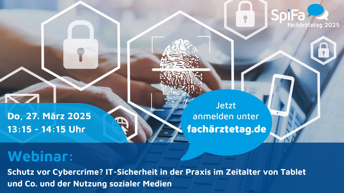 Wie können sich Arztpraxen vor dem Hintergrund zunehmender Digitalisierung vor Cyberkriminalität schützen? Was ist im Ernstfall zu tun? Die Antworten hierzu gibt es im Webinar: Schutz vor Cybercrime? IT-Sicherheit in der Praxis im Zeitalter von Tablet und Co. und der Nutzung