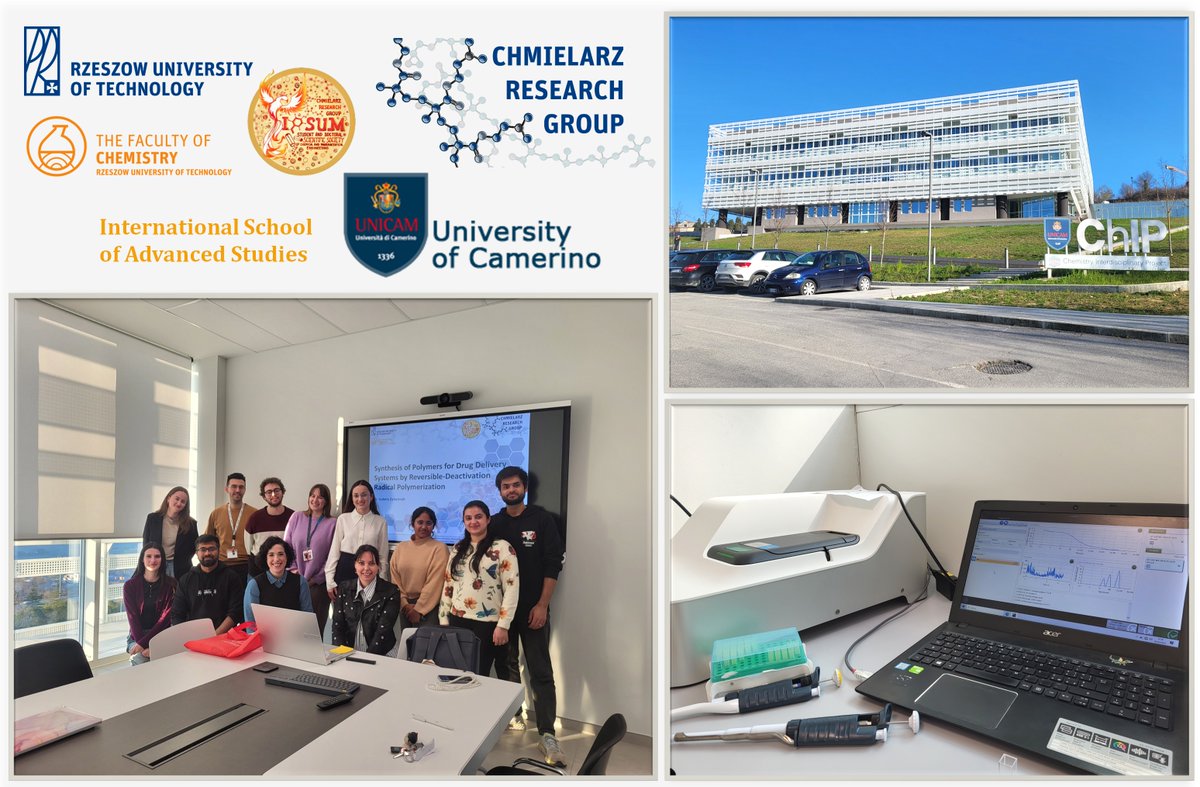 Chmielarz Research Group (@chmielarz_group) on Twitter photo Delighted to share that Dr. <a href="/Iza_Zaborniak/">Izabela Zaborniak</a>👩🔬completed a short-term internship in Prof. <a href="/censi_roberta/">ROBERTA CENSI</a> <a href="/UniCamerino/">Unicam - Università di Camerino</a> 🇮🇹 research group working on nanoparticles for drug delivery systems based on polymers prepared by #ATRP ❗️🧪💊
The internship was financed by <a href="/NCBR_pl/">NCBR</a> #LIDER XIV 💰 Delighted to share that Dr. <a href="/Iza_Zaborniak/">Izabela Zaborniak</a>👩🔬completed a short-term internship in Prof. <a href="/censi_roberta/">ROBERTA CENSI</a> <a href="/UniCamerino/">Unicam - Università di Camerino</a> 🇮🇹 research group working on nanoparticles for drug delivery systems based on polymers prepared by #ATRP ❗️🧪💊
The internship was financed by <a href="/NCBR_pl/">NCBR</a> #LIDER XIV 💰
