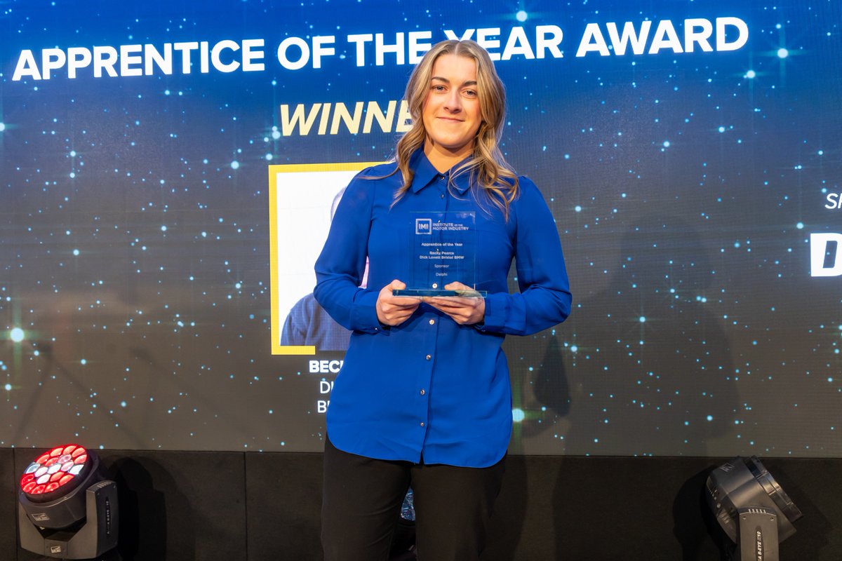 InspiroLearning's tweet photo. We’re thrilled to announce that Becky Pearce has won the 2025 IMI Apprentice of the Year Award at the IMI Annual Dinner &amp; Awards evening last night! 🏆
All three finalists for this award came from the BMW Group Academy.
Congratulations to Becky &amp; the team at the Academy!👏👏 https://t.co/cLg23XSXII
