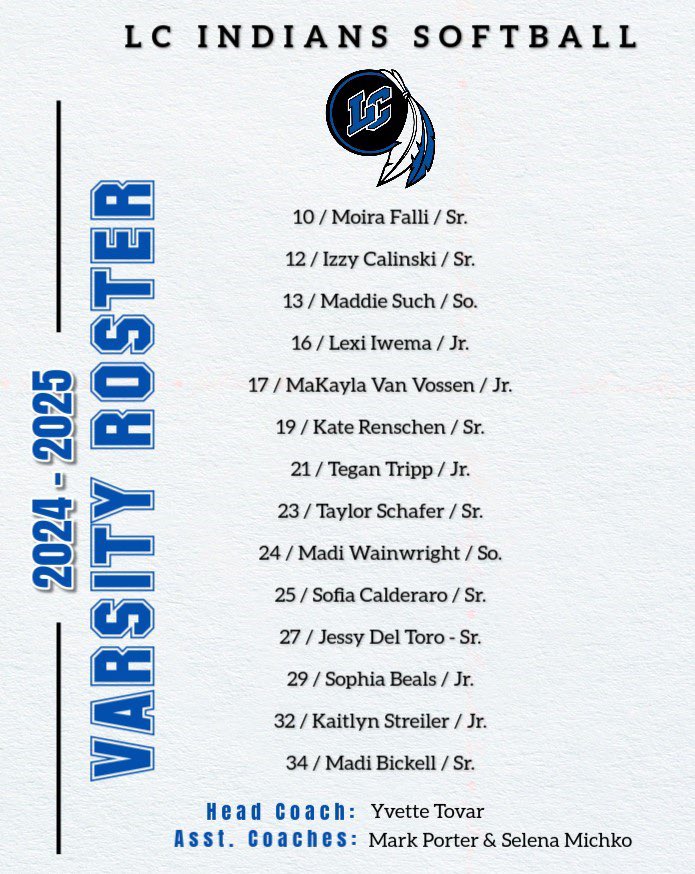 🥎💙Meet the 2025 Lake Central Softball JV/V Team!🥎💙

Congratulations to all of you and now let’s get to work! T-minus 19 days until our HOME game opener vs Munster!! 💙💙💃🏻💃🏻💯💯💪🏼💪🏼