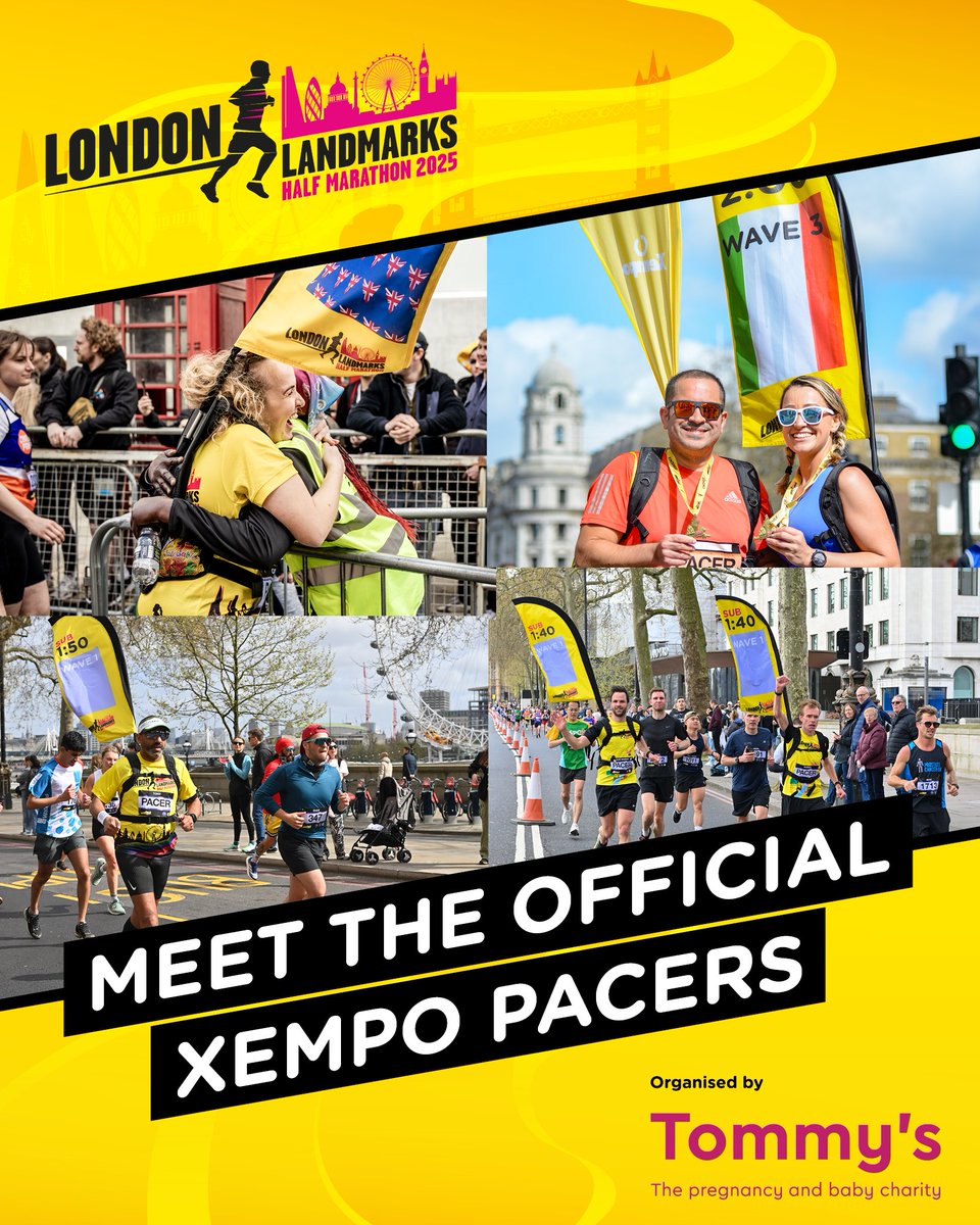 London Landmarks Half Marathon (@llhalf) on Twitter photo Meet the LLHM 2025 Pacers!
Our incredible pacers, in partnership with <a href="/xempouk/">Xempo Running</a> , will be there to guide & support you on race day! Whether you’re chasing a PB or just enjoying the run, they’ll help you stay on track through London’s iconic landmarks.
🔗 llhm.co.uk/pacers Meet the LLHM 2025 Pacers!
Our incredible pacers, in partnership with <a href="/xempouk/">Xempo Running</a> , will be there to guide & support you on race day! Whether you’re chasing a PB or just enjoying the run, they’ll help you stay on track through London’s iconic landmarks.
🔗 llhm.co.uk/pacers
