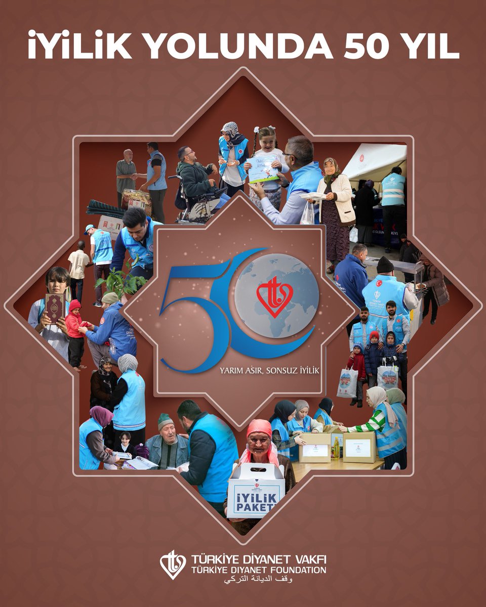 Türkiye Diyanet Vakfı 50 yaşında!

Yarım asır, sonsuz iyilik…

“Yeryüzünde iyilik egemen oluncaya kadar” şiarıyla iyilik yolunda yarım asrı geride bıraktık. Hayırseverlerimizin destekleriyle aşılmaz denen yolları aştık, gönüllere dokunduk. Birlikte daha nice iyilik dolu yıllara!