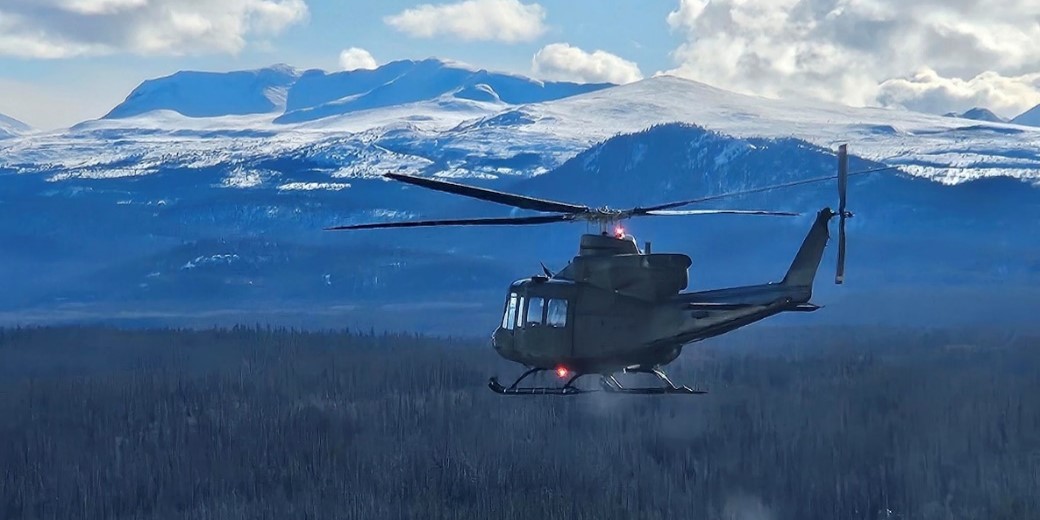 Three CH-146 Griffon helicopters from #430Sqn are in Whitehorse, YK this week to provide air support on #OpNANOOK TAKUNIQ. Their first sortie on March 10 was to recce the approved landing zones for mountain flying training, which is planned for this week.