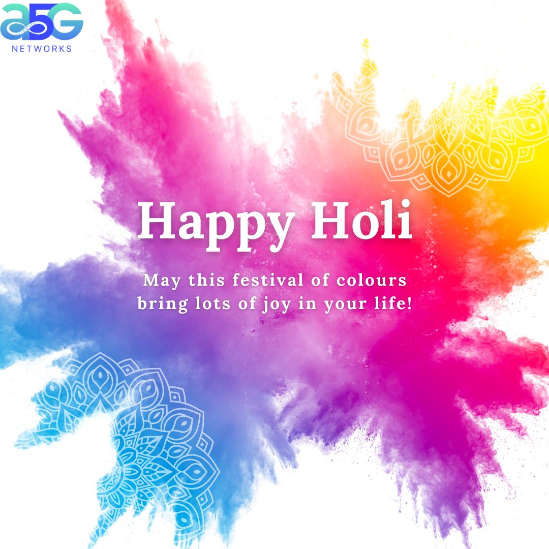 𝐇𝐚𝐩𝐩𝐲 𝐇𝐨𝐥𝐢 𝐟𝐫𝐨𝐦 𝐚𝐥𝐥 𝐨𝐟 𝐮𝐬 <a href="/A5gNetworks/">A5G Networks</a>!

May this Holi fill your life with happiness, laughter, and cherished moments with loved ones.

Wishing you all a colorful and joyous Holi!

#A5gnetworks #HappyHoli #FestivalOfColors #UnityInDiversity #A5gnet