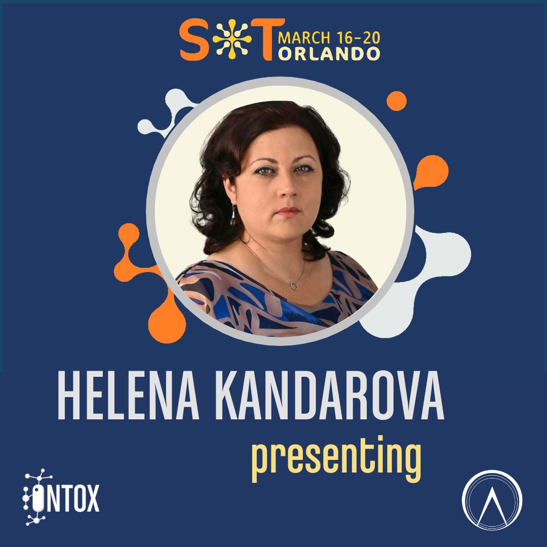 Helena Kandarova at #SOT2025 &amp; #ToxExpo!
📮 Presentation: Ocular irritation and photo-irritation testing of #medical_devices and drugs using 3D human reconstructed cornea-like #tissue_model
 📅 Wed March 19 | 1:45 PM – 4:15 PM
 📍 D247 Orange
🔗 More info: ontox-project.eu/meet-us/