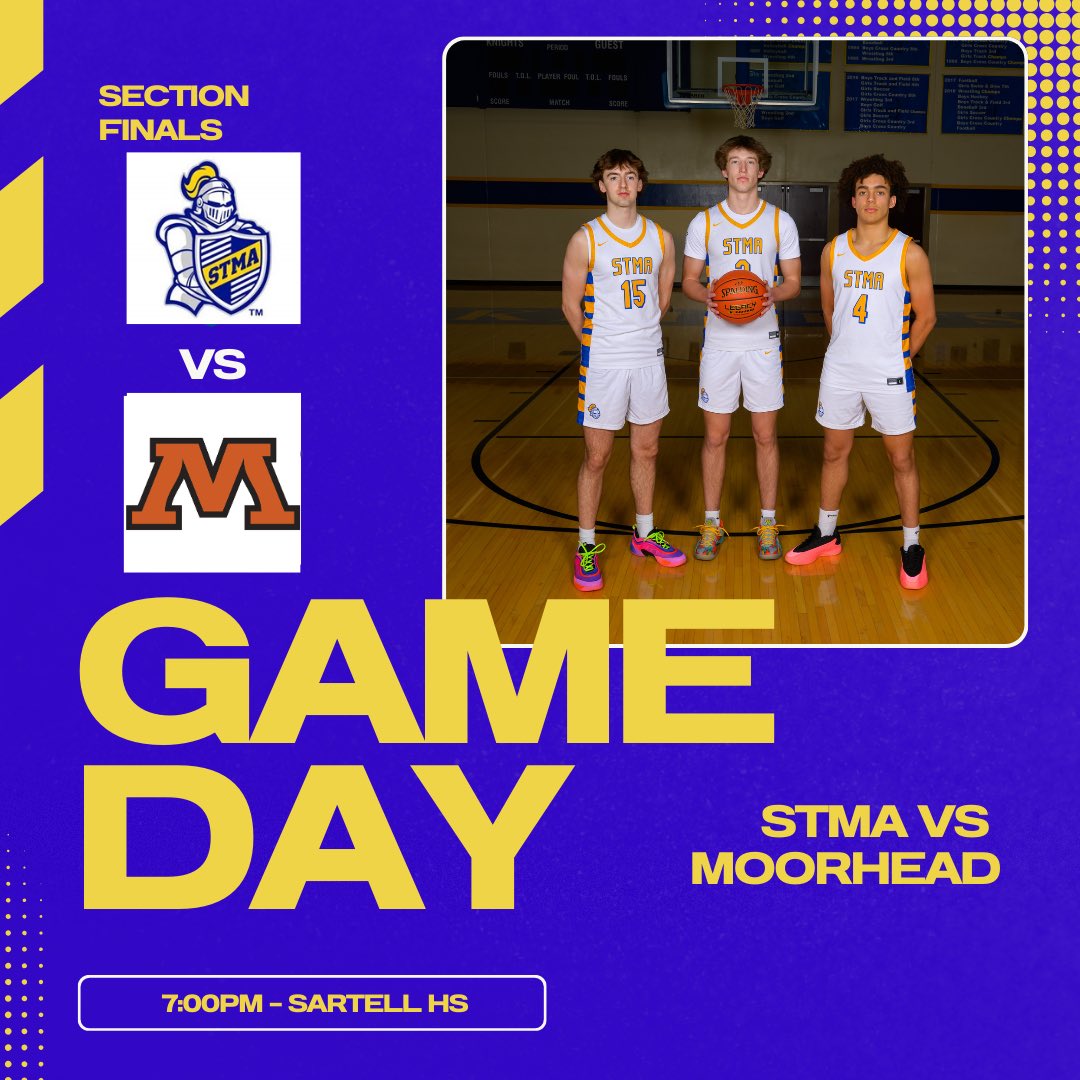 ‼️ DO-OR-DIE ‼️

Tonight is the night ‼️ SECTION FINALS ‼️ Bring your friends, Bring your parents, Bring your siblings, Bring your kids, PACK THE GYM ‼️ WE NEED EVERYONE ‼️

🏀: SECTION FINALS
📍: SARTELL HS
⏰: 7:00