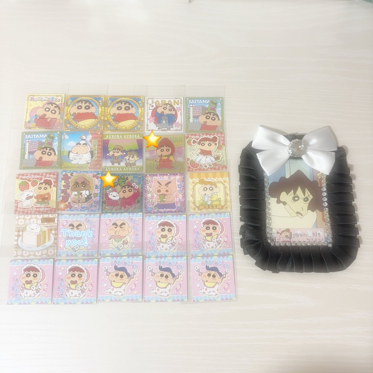 Nini_338's tweet photo. @b
[交換,買取]
クレヨンしんちゃん チョコビ シール

譲￤画像1.2.3又は定価+送料

求￤画像4又は同異種ひろし,みさえ

詳しくはALTにて

検索などお気軽にお声掛けください🌷 https://t.co/qbq0hFNMPy