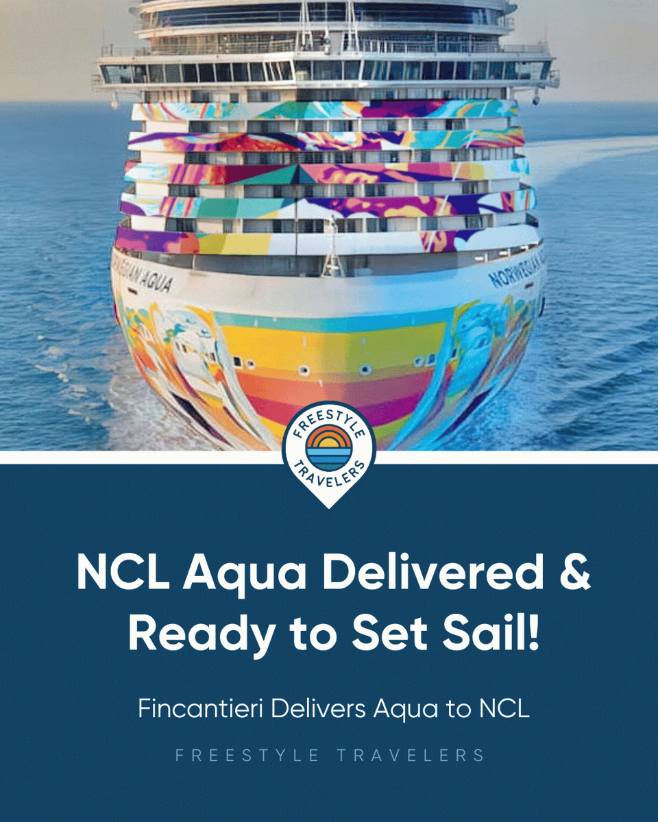 Norwegian Aqua is officially delivered! The ship leaves Venice soon, stopping in Lisbon before heading to Southampton for media &amp; inaugural transatlantic to Boston. We’ll be onboard the TA. Check out all the Aqua dining menus: freestyletravelers.com/blog/ncl-aqua-… #nclaqua