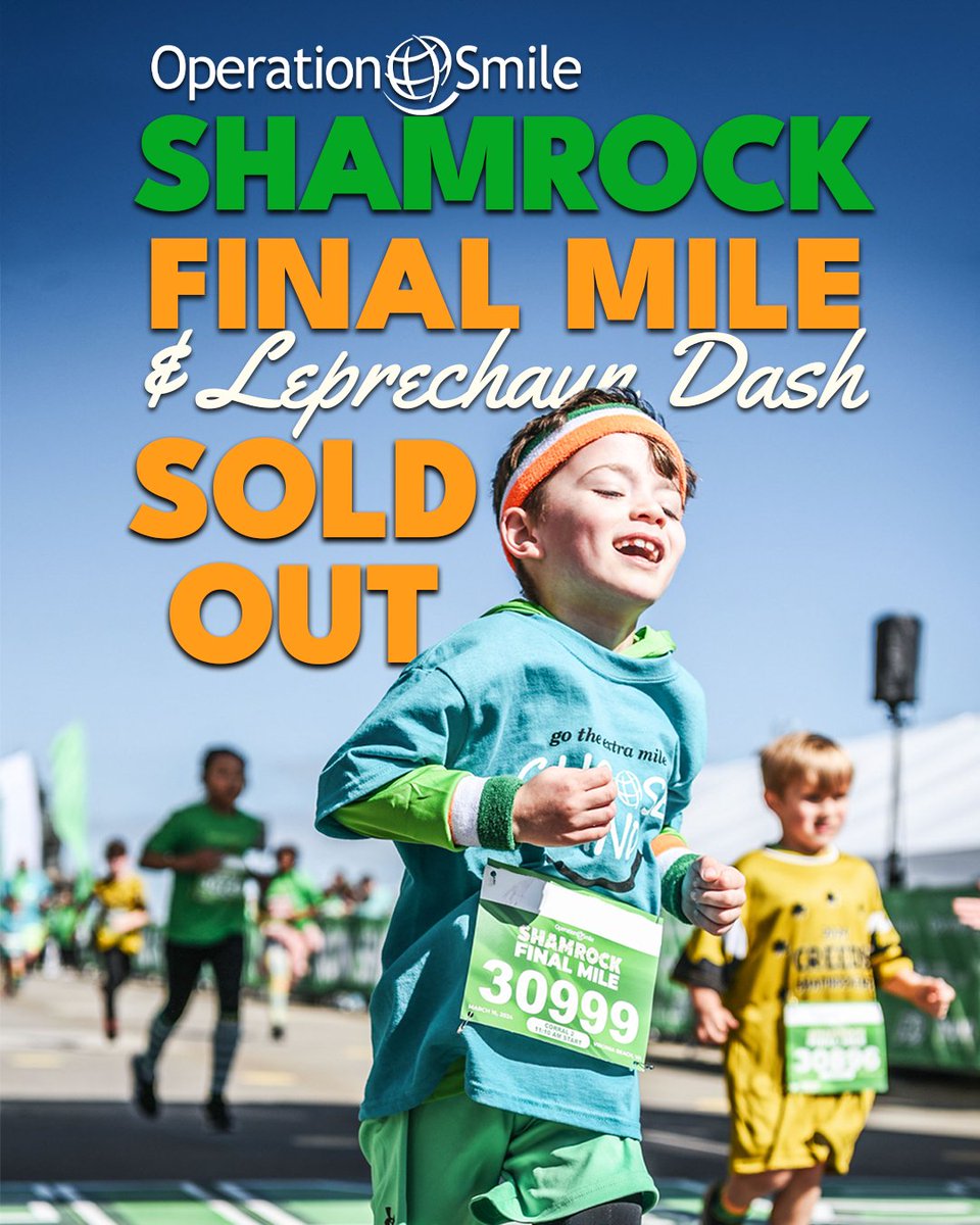 That's it folks - all distances of the 53rd Annual Yuengling Shamrock Marathon Weekend are officially maxed out! We can't wait to #ShamrockOn this weekend! ☘️