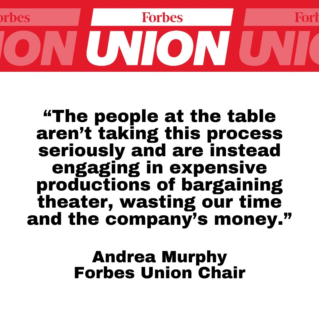 forbesunion's tweet image. We're back at the bargaining table after 3 YEARS of feet-dragging from @Forbes, 3 YEARS of paying $$$$ to Forbes' white-shoe lawyer, 3 YEARS of hissy fits and juvenile name-calling. We are still waiting for the reset Forbes CEO Sherry Phillips promised.