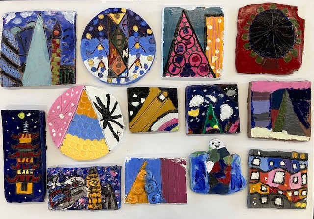 More handmade clay tiles by our talented Y8s today!